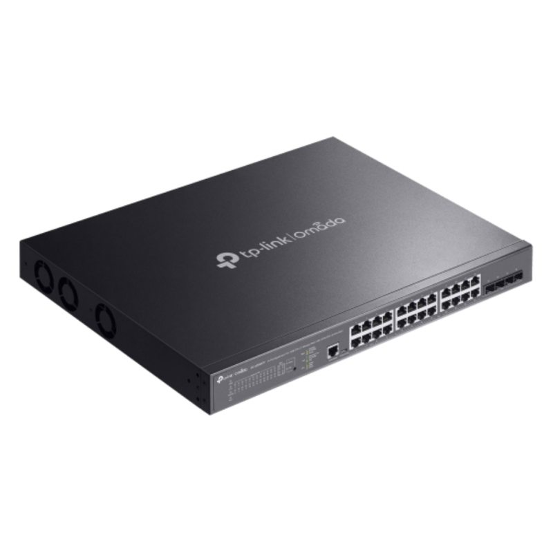 TP-Link Omada SG3428XMPP switch Gestionado L2+ Gigabit Ethernet (10/100/1000) Energía sobre Ethernet (PoE) 1U Negro