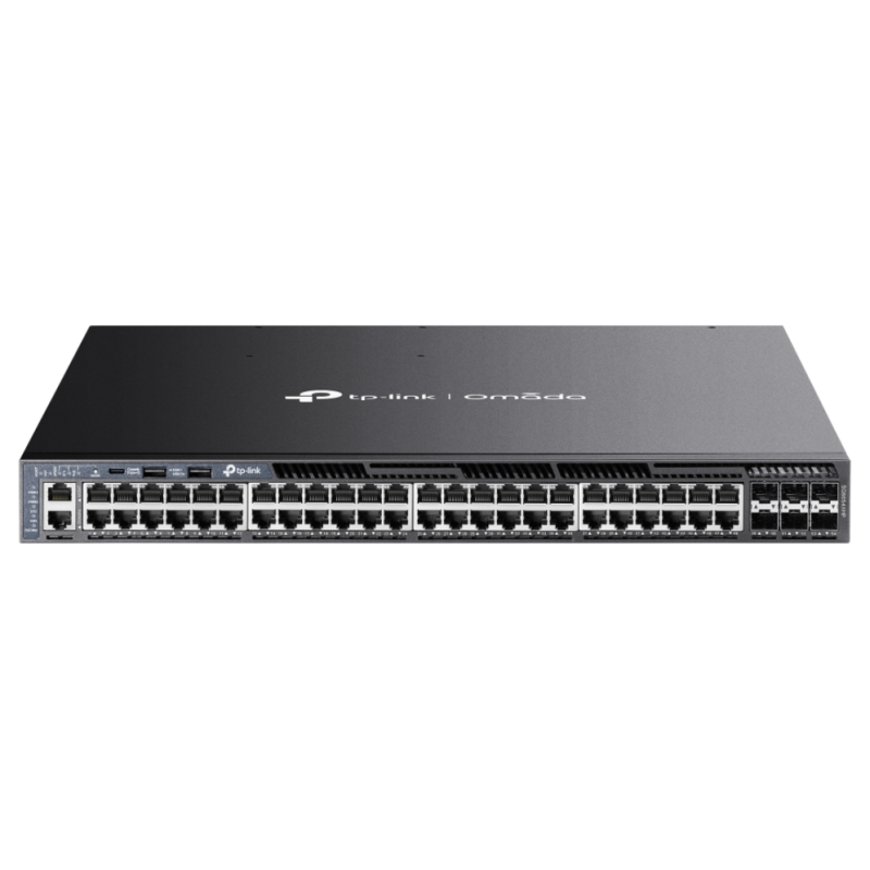 TP-Link Omada SG6654XHP switch Gestionado L3 Gigabit Ethernet (10/100/1000) Energía sobre Ethernet (PoE) 1U Negro
