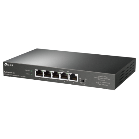TP-Link TL-SG105PP-M2 switch No administrado Gigabit Ethernet (10/100/1000) Energía sobre Ethernet (PoE) Negro