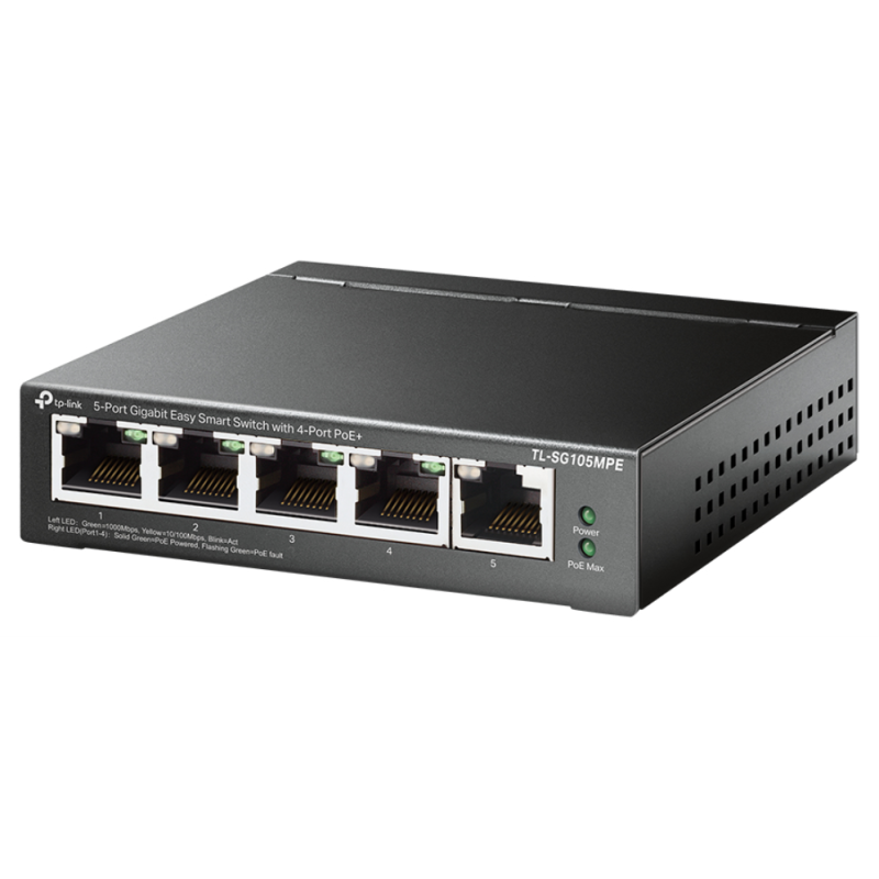 TP-Link TL-SG105MPE switch L2 Gigabit Ethernet (10/100/1000) Energía sobre Ethernet (PoE) Negro