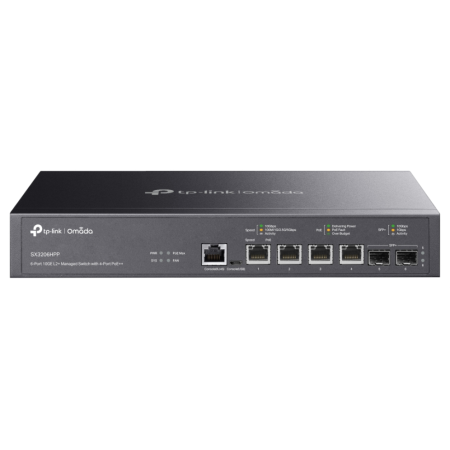TP-Link Omada SX3206HPP switch Gestionado L2+ 10G Ethernet (100/1000/10000) Energía sobre Ethernet (PoE) Negro