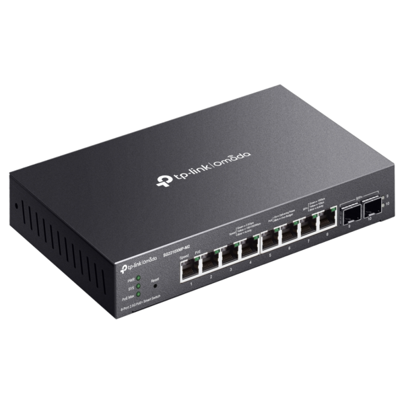 TP-Link Omada SG2210XMP-M2 switch Gestionado L2/L2+ 2.5G Ethernet (100/1000/2500) Energía sobre Ethernet (PoE) Montaje en pared/