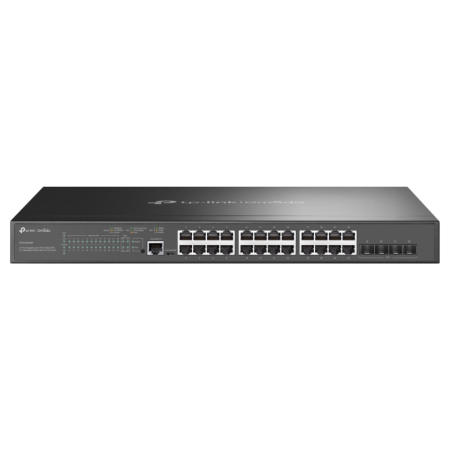 TP-Link Omada SG3428XMP switch Gestionado L2+ Gigabit Ethernet (10/100/1000) Energía sobre Ethernet (PoE) 1U Negro