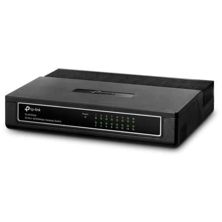 TP-Link TL-SF1016D No administrado Fast Ethernet (10/100) Negro