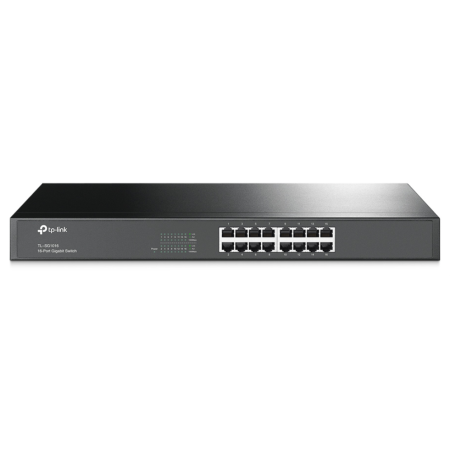 TP-Link TL-SG1016 No administrado Gigabit Ethernet (10/100/1000) 1U Negro