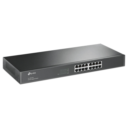 TP-Link TL-SG1016 No administrado Gigabit Ethernet (10/100/1000) 1U Negro
