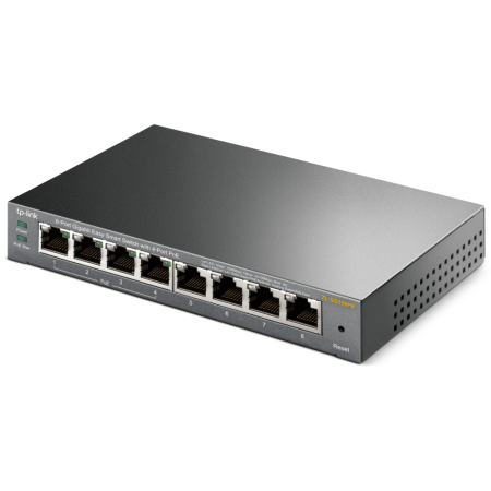 TP-Link TL-SG108PE Gestionado L2 Gigabit Ethernet (10/100/1000) Energía sobre Ethernet (PoE) Negro