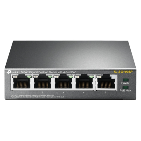 TP-Link TL-SG1005P No administrado Gigabit Ethernet (10/100/1000) Energía sobre Ethernet (PoE) Negro