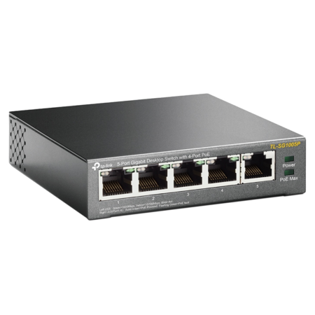 TP-Link TL-SG1005P No administrado Gigabit Ethernet (10/100/1000) Energía sobre Ethernet (PoE) Negro
