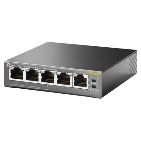 TP-Link TL-SG1005P No administrado Gigabit Ethernet (10/100/1000) Energía sobre Ethernet (PoE) Negro