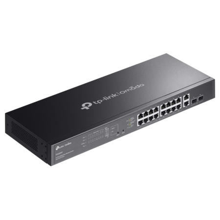 TP-Link Omada ES220GMP switch Gestionado L2 Gigabit Ethernet (10/100/1000) Energía sobre Ethernet (PoE) Negro