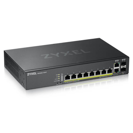 Zyxel GS2220-10HP-EU0101F switch Gestionado L2 Gigabit Ethernet (10/100/1000) Energía sobre Ethernet (PoE) Negro