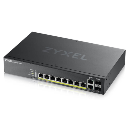 Zyxel GS2220-10HP-EU0101F switch Gestionado L2 Gigabit Ethernet (10/100/1000) Energía sobre Ethernet (PoE) Negro