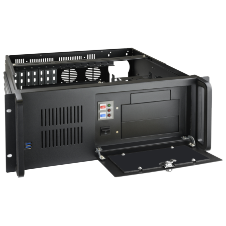TooQ RACK-406N-USB3 armario rack Bastidor de pared Negro