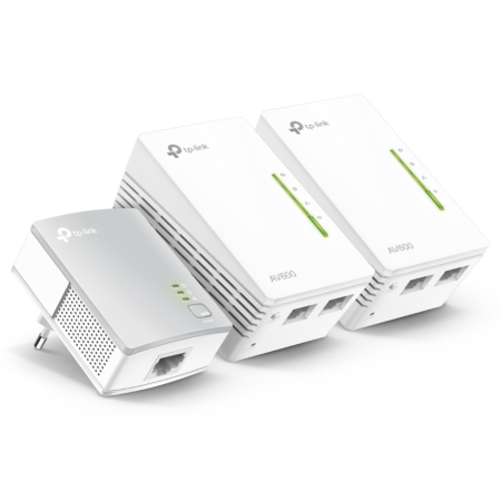 TP-Link TL-WPA4220T KIT adaptador de red PowerLine 300 Mbit/s Ethernet Wifi Blanco 3 pieza(s)