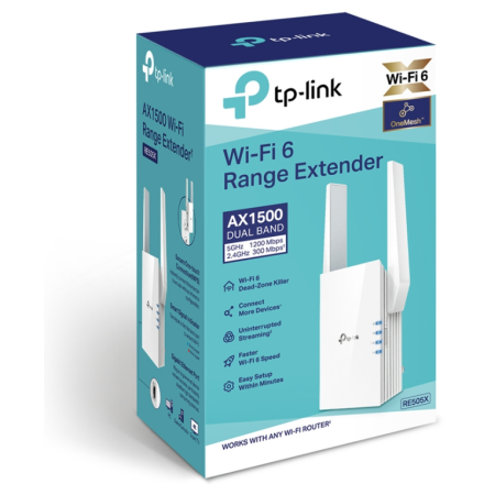 TP-Link RE505X ampliador de red Transmisor y receptor de red Blanco 10, 100, 1000 Mbit/s