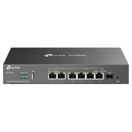 TP-Link Omada ER707-M2 router 2.5 Gigabit Ethernet, Ethernet rápido, Gigabit Ethernet Negro