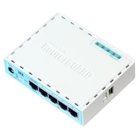 Mikrotik RB750GR3 router Gigabit Ethernet Turquesa, Blanco