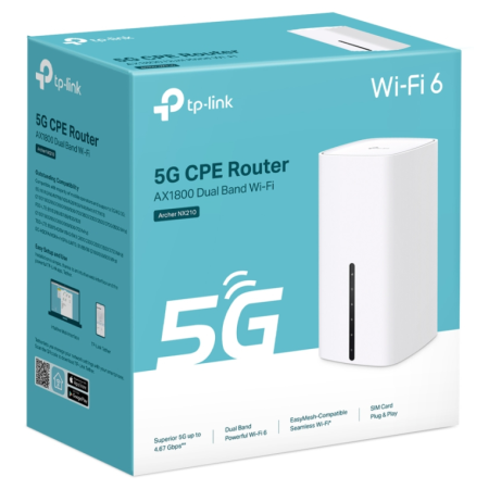 TP-Link Archer NX210 router inalámbrico Gigabit Ethernet Doble banda (2,4 GHz / 5 GHz) 5G Blanco