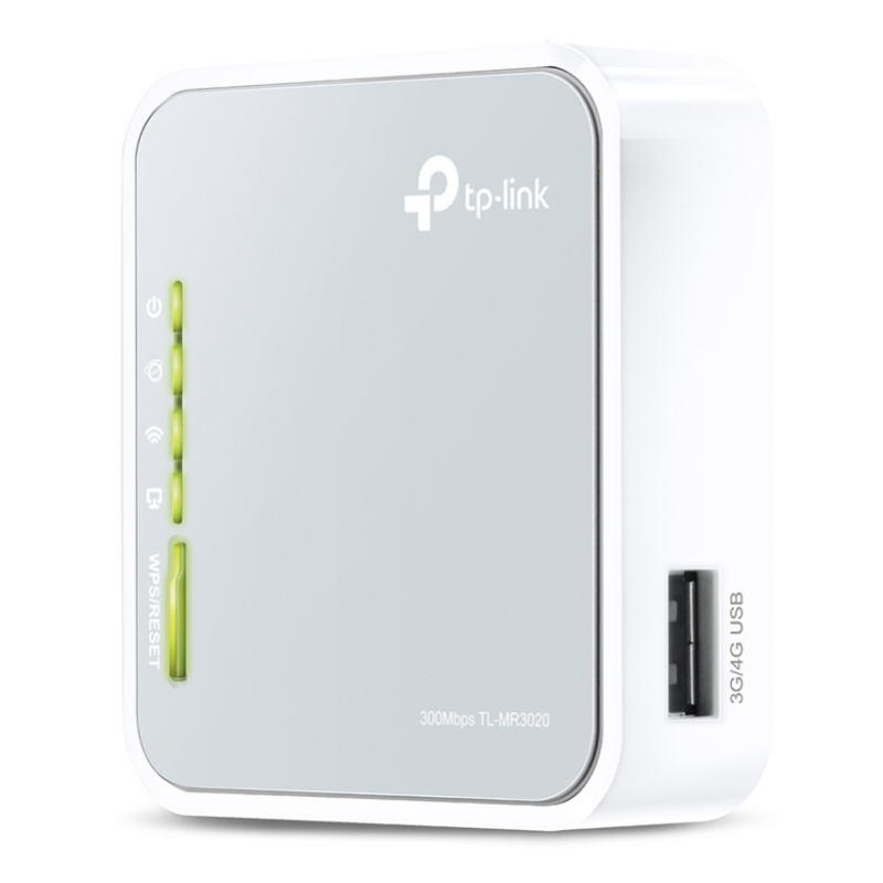 TP-Link TL-MR3020 router inalámbrico Ethernet rápido Banda única (2,4 GHz) Gris, Blanco