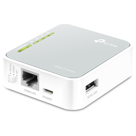 TP-Link TL-MR3020 router inalámbrico Ethernet rápido Banda única (2,4 GHz) Gris, Blanco
