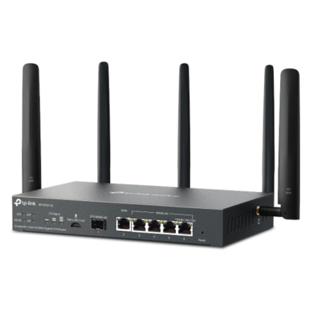 TP-Link Omada ER706W-4G router inalámbrico Gigabit Ethernet Doble banda (2,4 GHz / 5 GHz) Negro