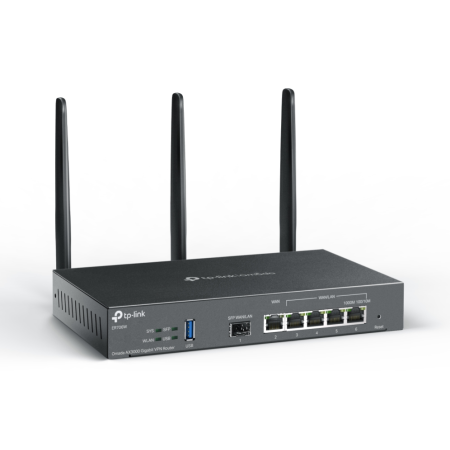 TP-Link Omada ER706W router inalámbrico Gigabit Ethernet Doble banda (2,4 GHz / 5 GHz) Negro