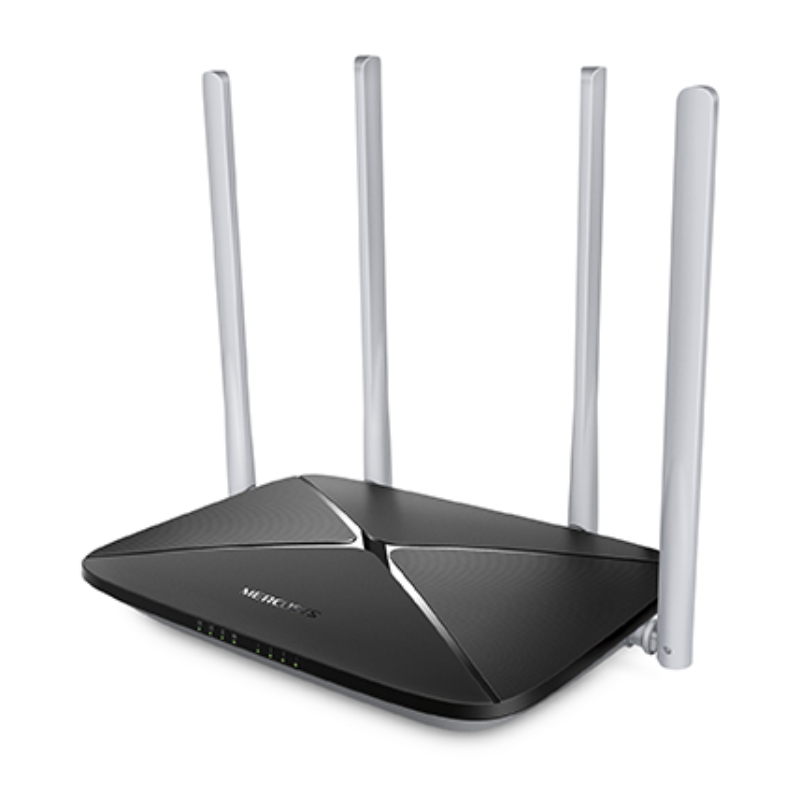 Mercusys AC12 router inalámbrico Ethernet rápido Doble banda (2,4 GHz / 5 GHz) Negro