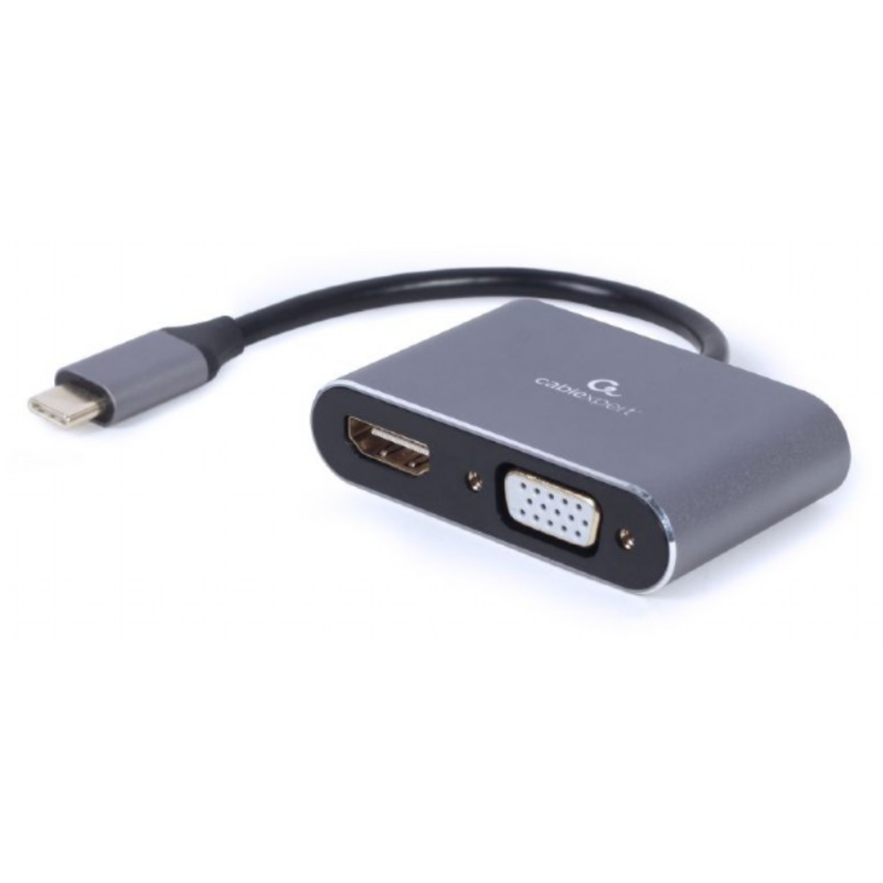 Gembird A-USB3C-HDMIVGA-01 Adaptador gráfico USB 3840 x 2160 Pixeles Gris