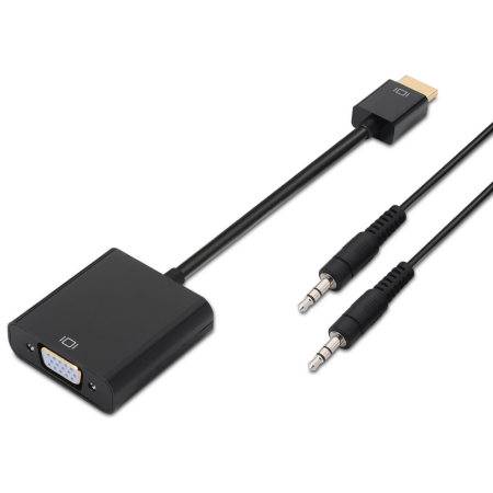 AISENS A122-0126 adaptador de cable de vídeo 0,1 m Negro