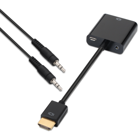 AISENS A122-0126 adaptador de cable de vídeo 0,1 m Negro