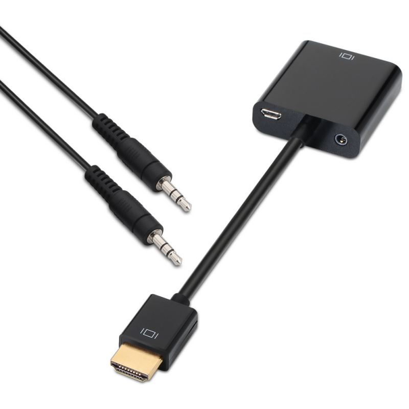AISENS A122-0126 adaptador de cable de vídeo 0,1 m Negro