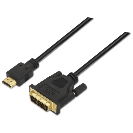 AISENS A117-0090 adaptador de cable de vídeo 1,8 m HDMI tipo A (Estándar) DVI 18+1 Negro