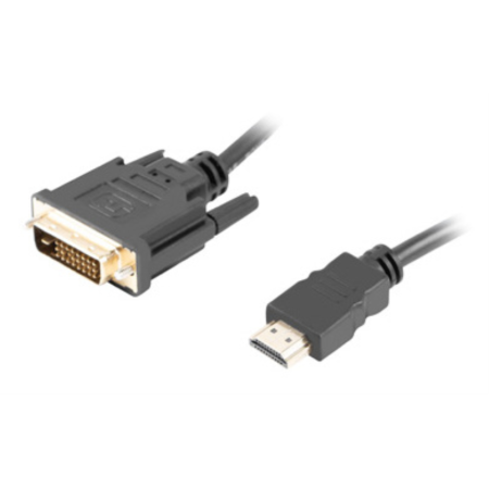 Lanberg CA-HDDV-20CU-0018-BK adaptador de cable de vídeo 1,8 m HDMI tipo A (Estándar) DVI-D Negro