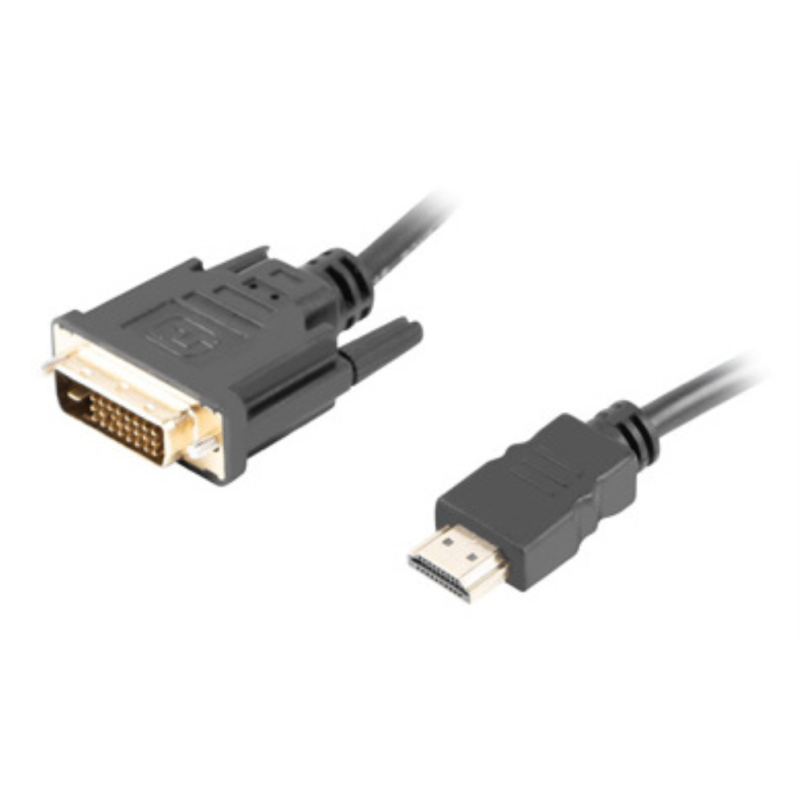 Lanberg CA-HDDV-20CU-0018-BK adaptador de cable de vídeo 1,8 m HDMI tipo A (Estándar) DVI-D Negro