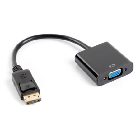 Lanberg AD-0002-BK adaptador de cable de vídeo 0,2 m VGA (D-Sub) DisplayPort Negro