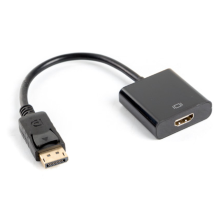 Lanberg AD-0009-BK adaptador de cable de vídeo 0,1 m DisplayPort HDMI tipo A (Estándar) Negro