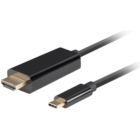 Lanberg CA-CMHD-10CU-0018-BK adaptador de cable de vídeo 1,8 m USB Tipo C HDMI