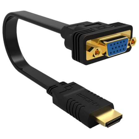 Ewent EW9869 adaptador de cable de vídeo 0,15 m HDMI tipo A (Estándar) VGA (D-Sub) Negro