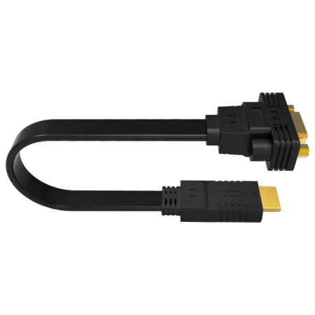 Ewent EW9869 adaptador de cable de vídeo 0,15 m HDMI tipo A (Estándar) VGA (D-Sub) Negro