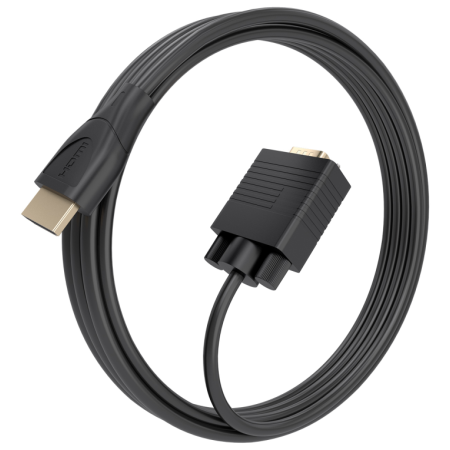 AISENS Cable Conversor HDMI a SVGA, HDMI A/M-SVGA/M, Negro, 2.0m