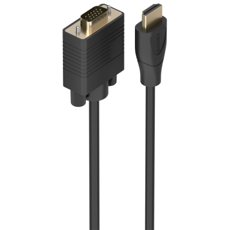AISENS Cable Conversor HDMI a SVGA, HDMI A/M-SVGA/M, Negro, 1.0m