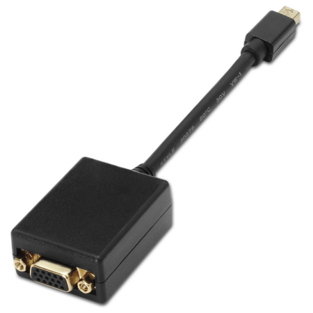 AISENS A125-0135 adaptador de cable de vídeo 0,15 m Mini DisplayPort VGA Negro