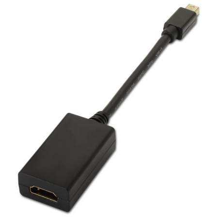 AISENS A125-0137 adaptador de cable de vídeo 0,15 m Mini DisplayPort HDMI Negro