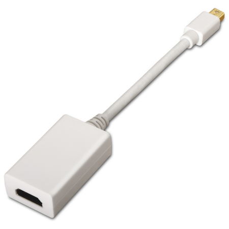 AISENS A125-0138 adaptador de cable de vídeo 0,15 m Mini DisplayPort HDMI Blanco