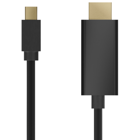 AISENS A125-0458 adaptador de cable de vídeo 3 m Mini DisplayPort HDMI Negro