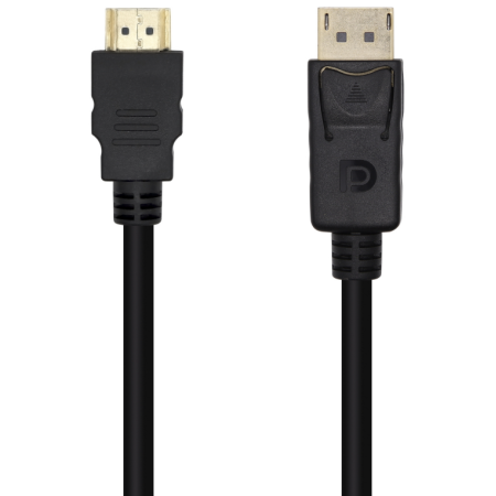 AISENS Cable Conversor DisplayPort A HDMI, DP/M-HDMI/M, Negro, 3.0m