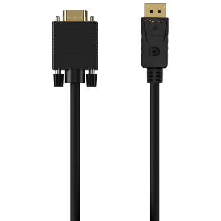 AISENS Cable Conversor DISPLAYPORT a VGA, DP/M-VGA/M, Negro, 1.0M