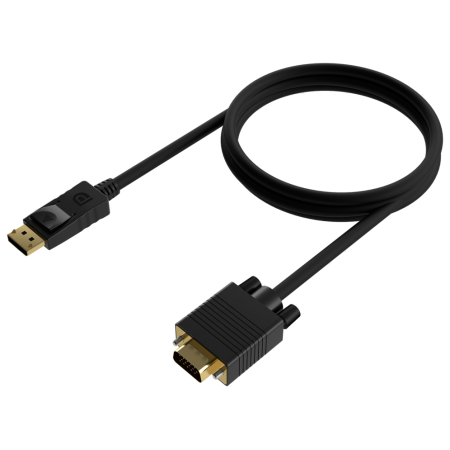 AISENS Cable Conversor DISPLAYPORT a VGA, DP/M-VGA/M, Negro, 1.0M
