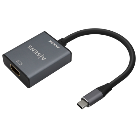 AISENS Conversor Aluminio USB-C A HDMI 4K@30Hz, USB-C/M-HDMI/H, Gris, 15cm